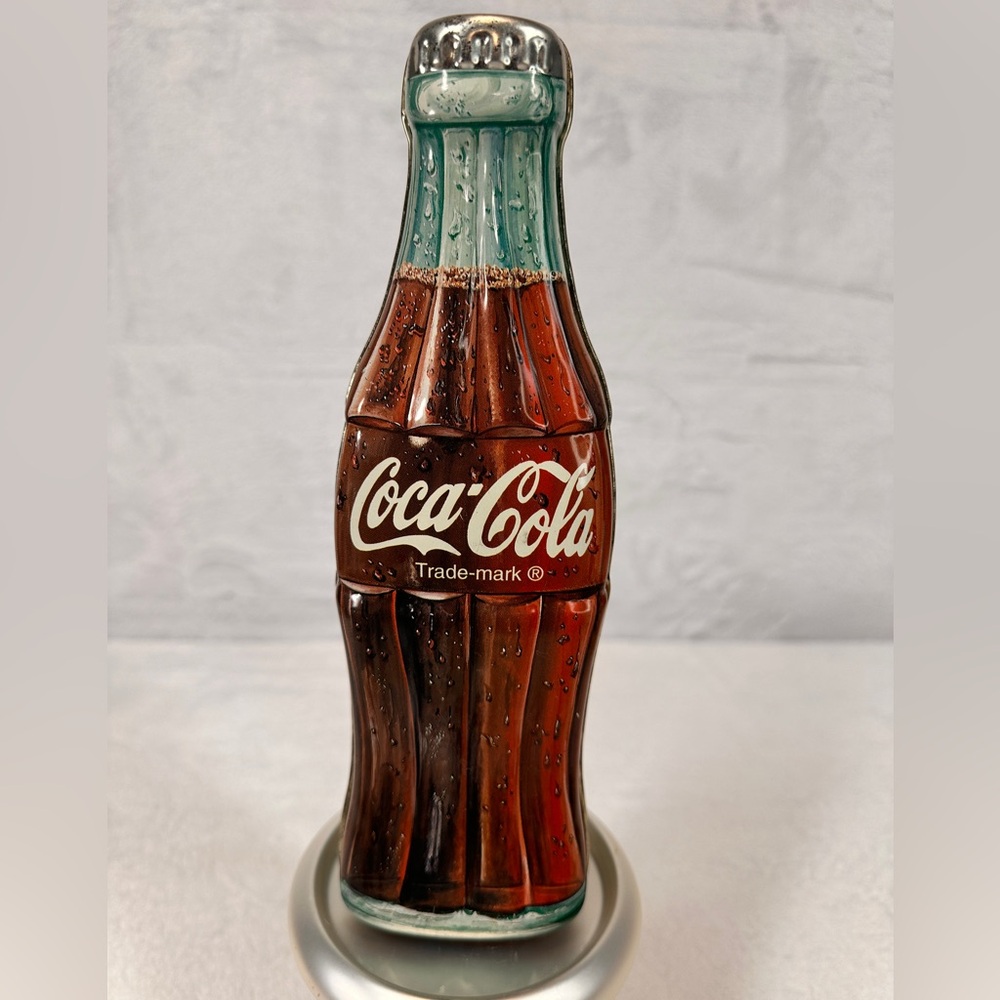 Vintage 1996 Decorative COCA-COLA Coke Bottle Shaped Tin Mold Keepsake Gift Box